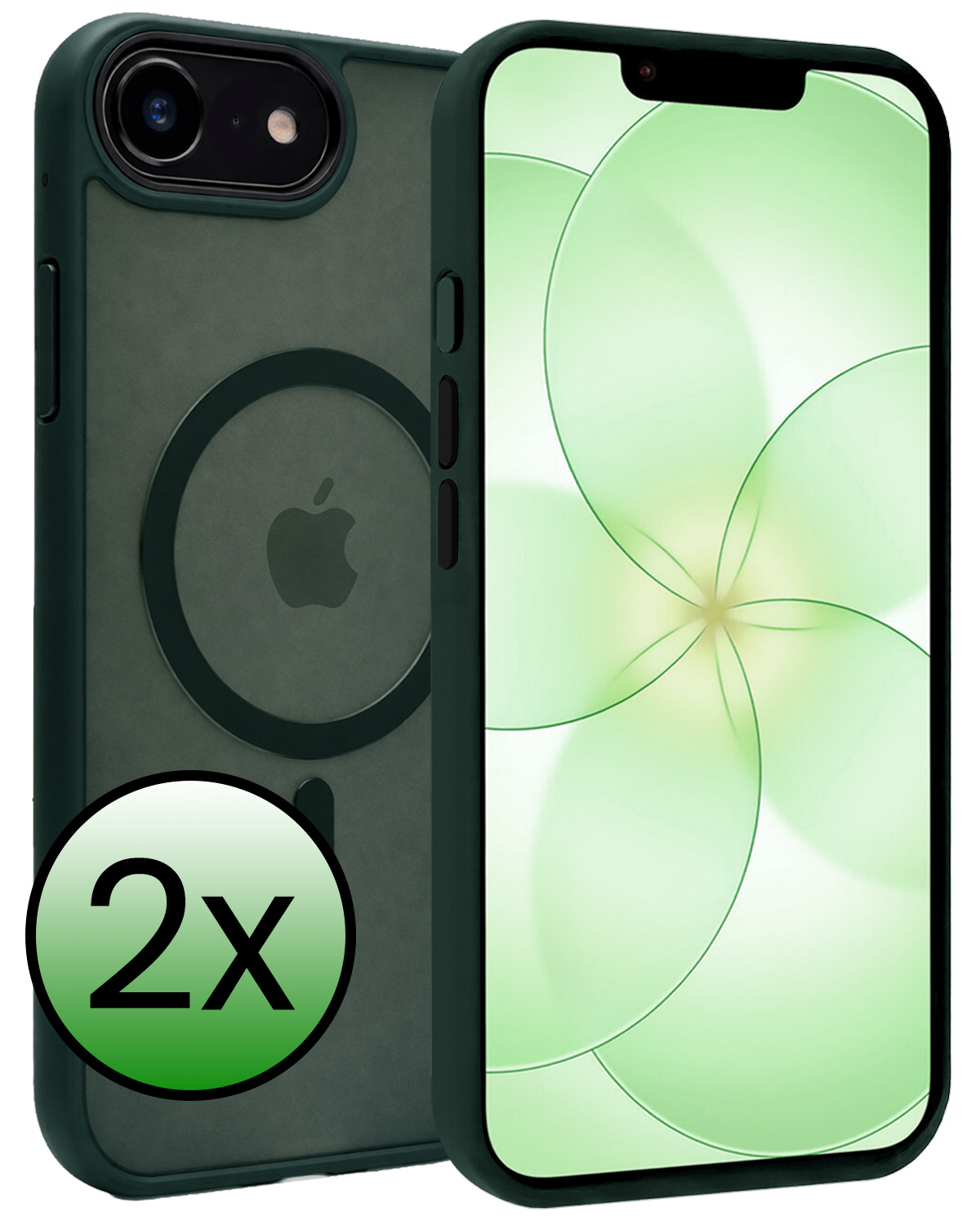 BASEY. BASEY. iPhone 17e Magsafe Hoesje - Donkergroen - 2 PACK