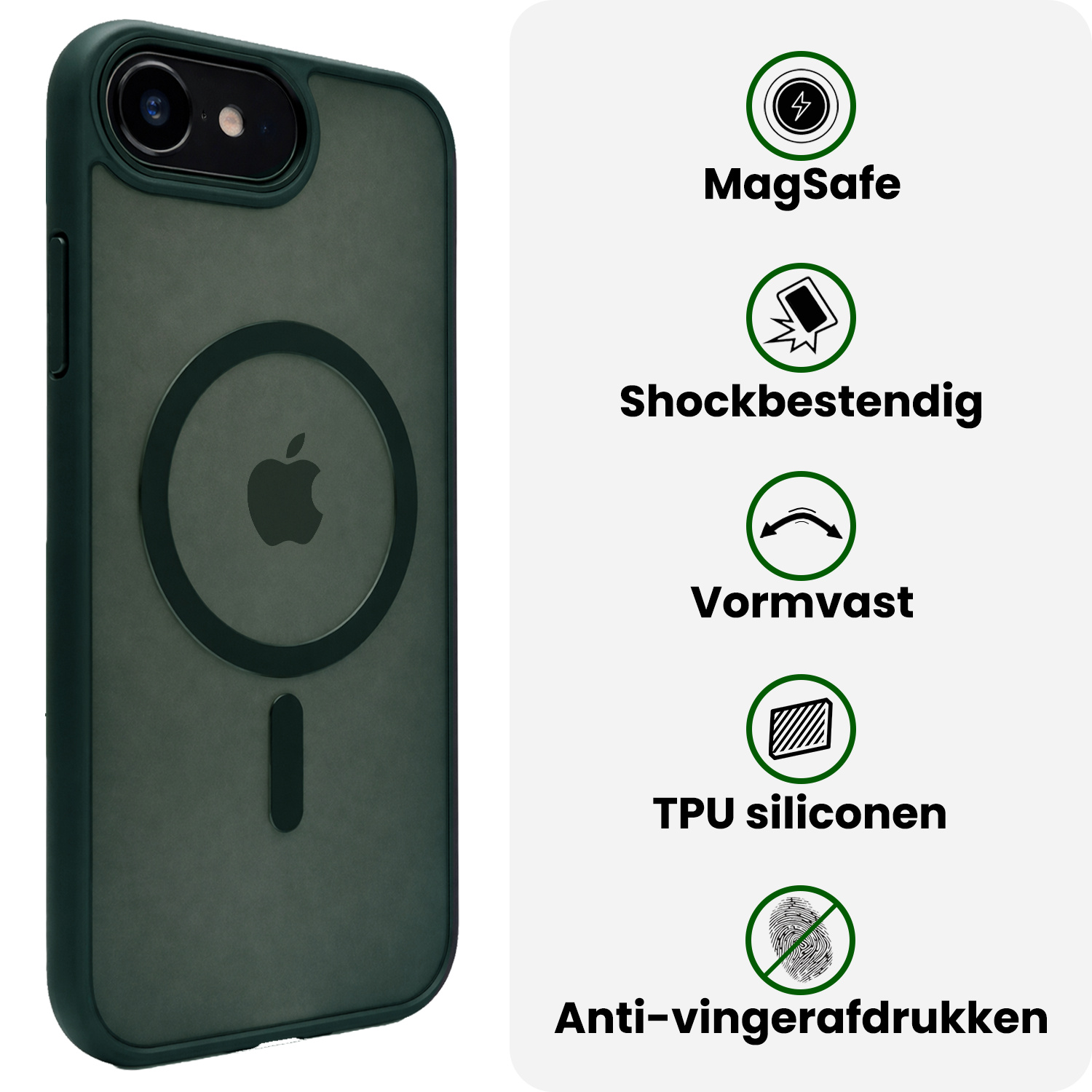 BASEY. BASEY. iPhone 17e Magsafe Hoesje - Donkergroen - 2 PACK