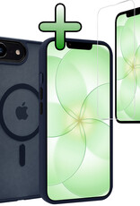 BASEY. BASEY. iPhone 17e Magsafe Hoesje Donkerblauw Met Screenprotector