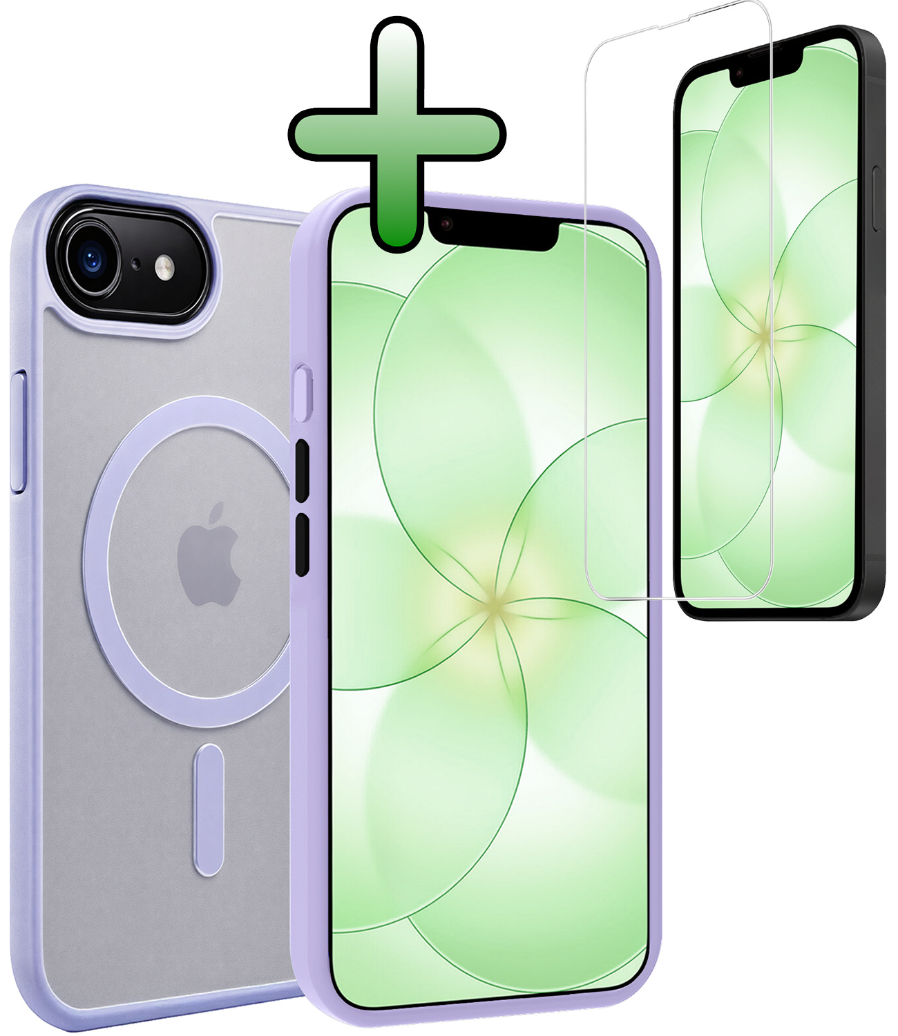 BASEY. BASEY. iPhone 17e Magsafe Hoesje Lila Met Screenprotector