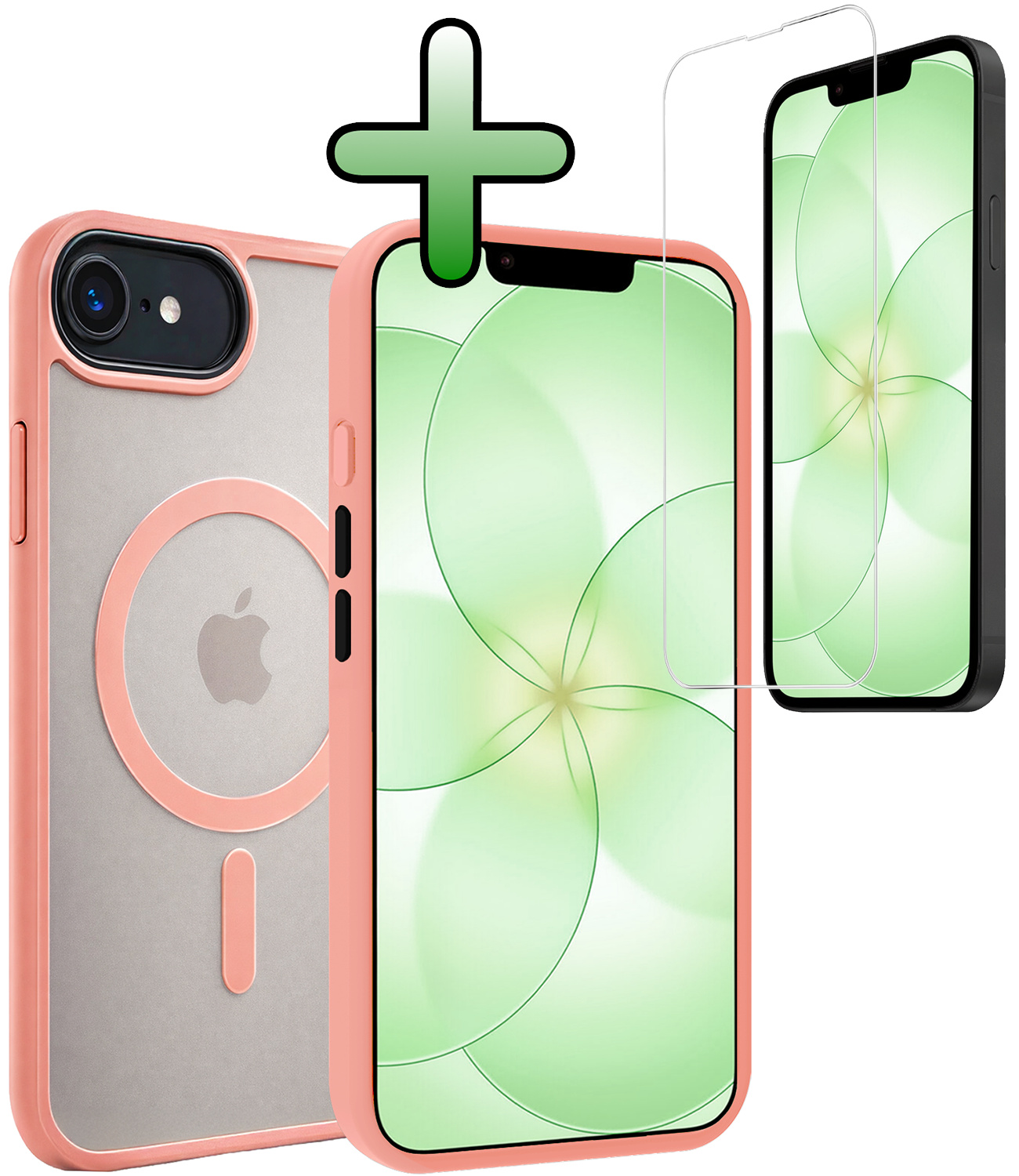 BASEY. BASEY. iPhone 17e Magsafe Hoesje Perzik Met Screenprotector