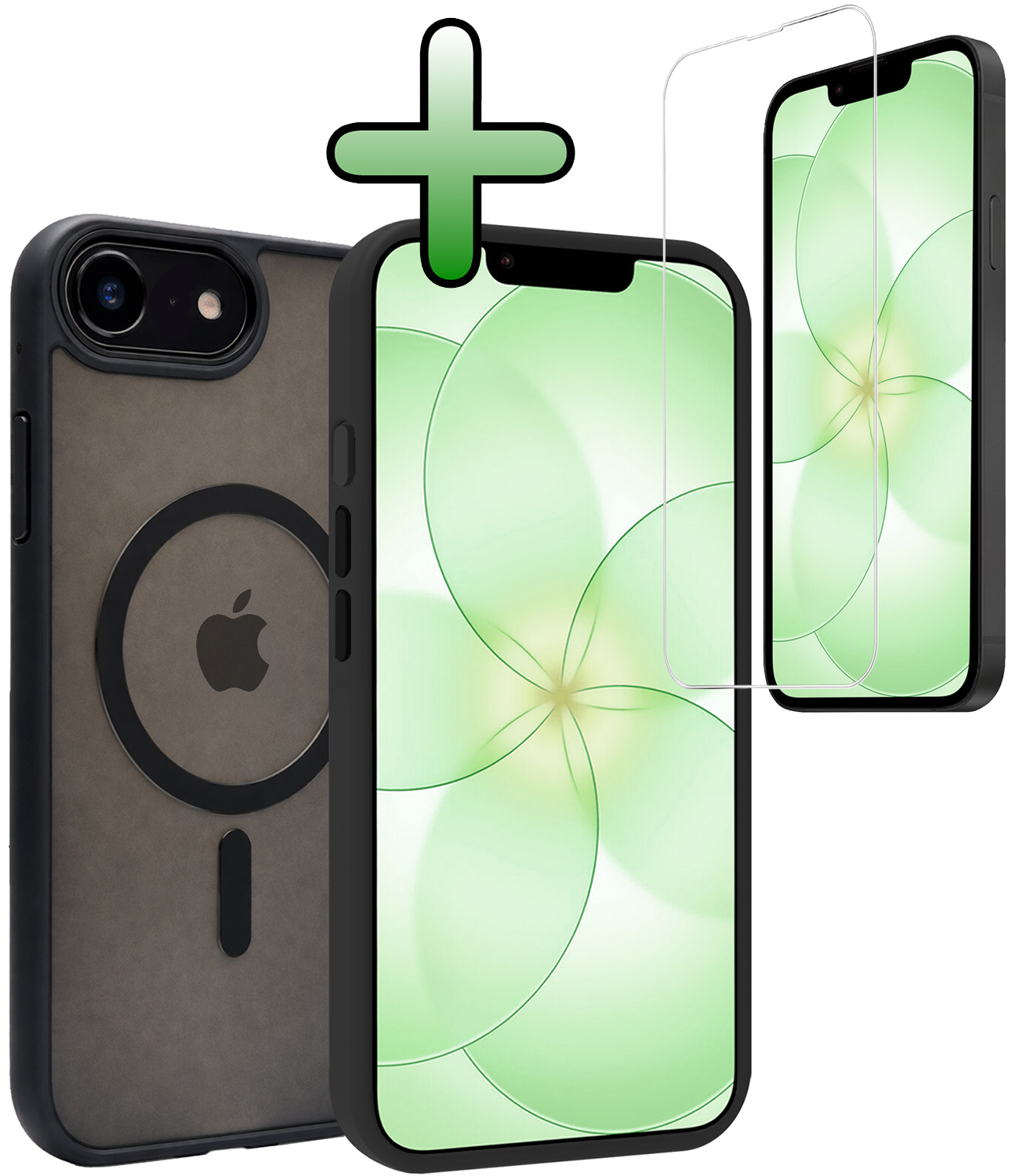 BASEY. BASEY. iPhone 17e Magsafe Hoesje Zwart Met Screenprotector