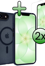 BASEY. BASEY. iPhone 17e Magsafe Hoesje Donkerblauw Met 2x Screenprotector