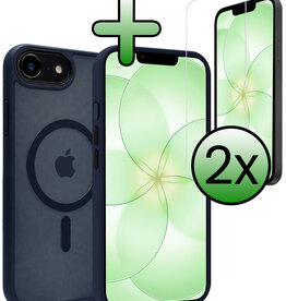 BASEY. BASEY. iPhone 17e Magsafe Hoesje Donkerblauw Met 2x Screenprotector