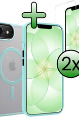 BASEY. BASEY. iPhone 17e Magsafe Hoesje Lichtblauw Met 2x Screenprotector