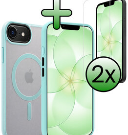 BASEY. BASEY. iPhone 17e Magsafe Hoesje Lichtblauw Met 2x Screenprotector