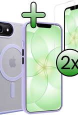 BASEY. BASEY. iPhone 17e Magsafe Hoesje Lila Met 2x Screenprotector