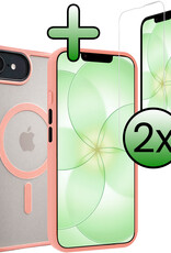 BASEY. BASEY. iPhone 17e Magsafe Hoesje Perzik Met 2x Screenprotector