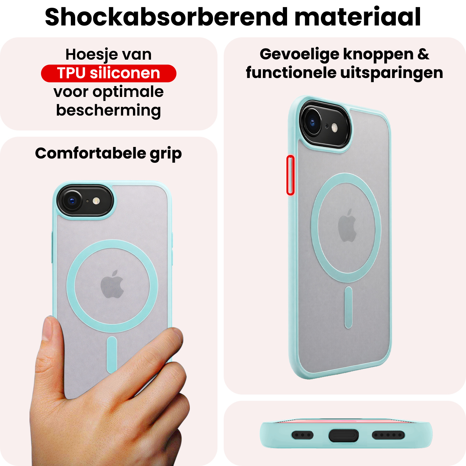 NoXx NoXx iPhone 17e Magsafe Hoesje - Lichtblauw