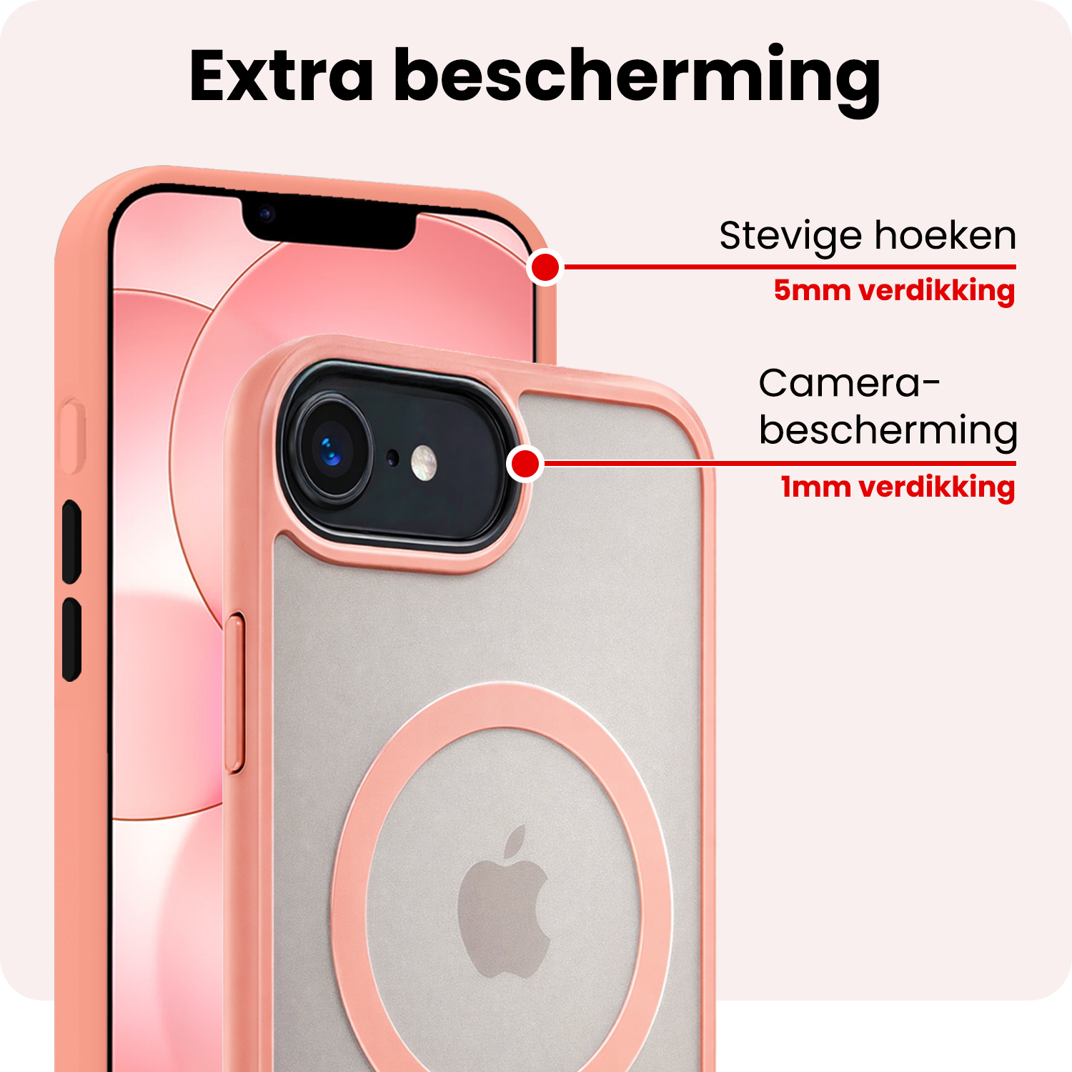 NoXx NoXx iPhone 17e Magsafe Hoesje - Perzik