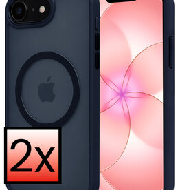 NoXx NoXx iPhone 17e Magsafe Hoesje - Donkerblauw - 2 PACK