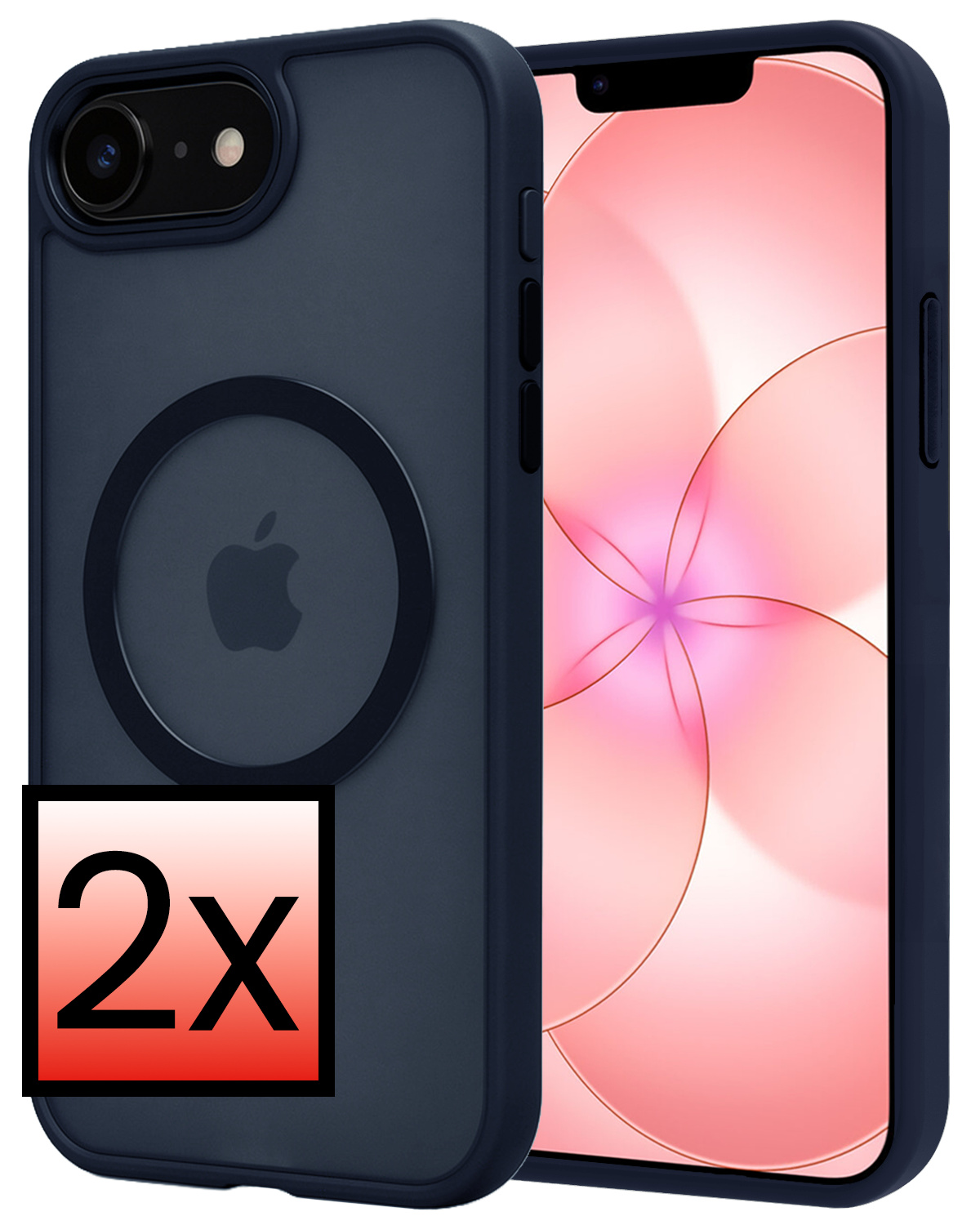 NoXx NoXx iPhone 17e Magsafe Hoesje - Donkerblauw - 2 PACK