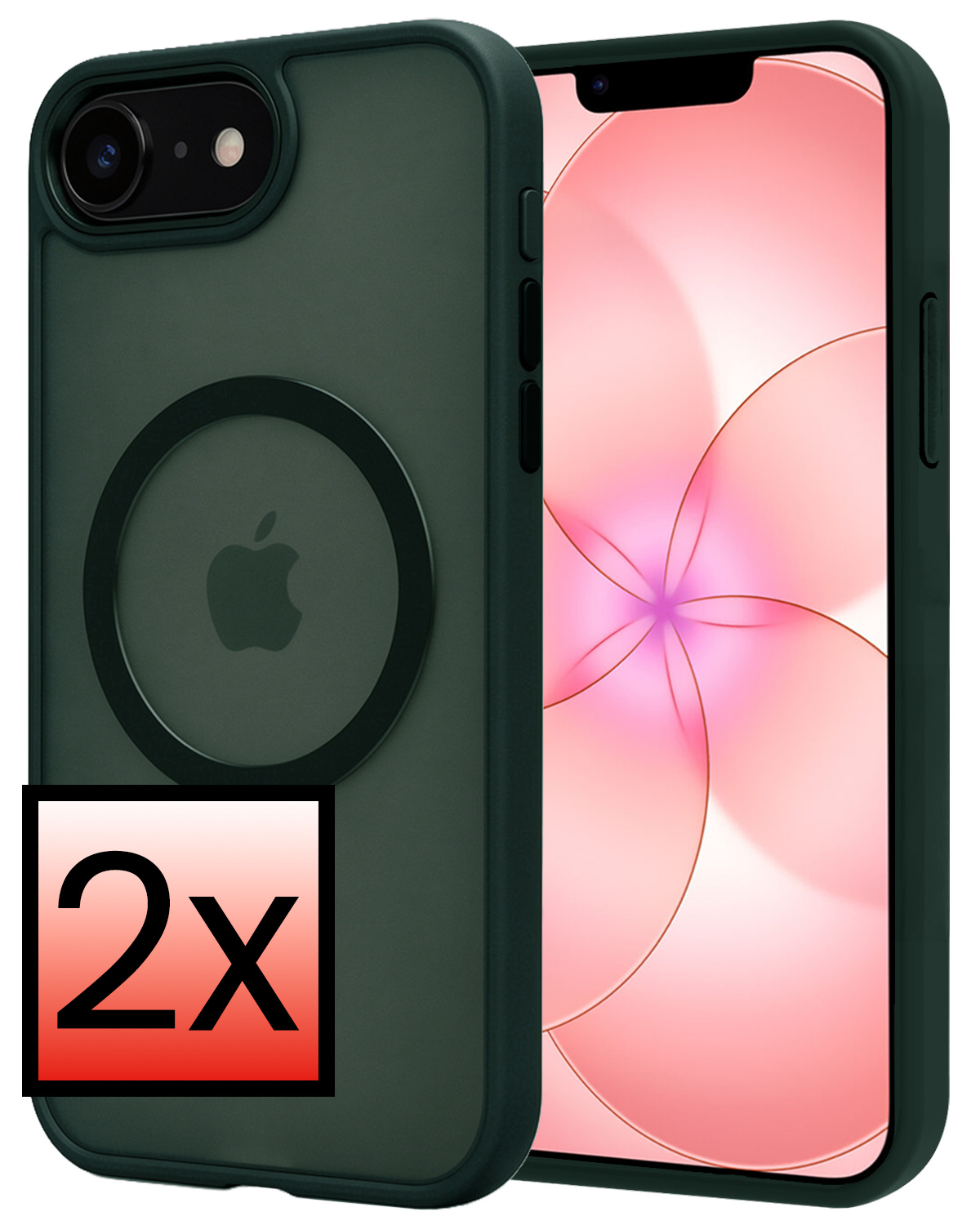 NoXx NoXx iPhone 17e Magsafe Hoesje - Donkergroen - 2 PACK