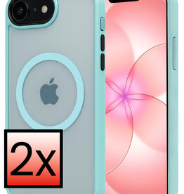 NoXx NoXx iPhone 17e Magsafe Hoesje - Lichtblauw - 2 PACK