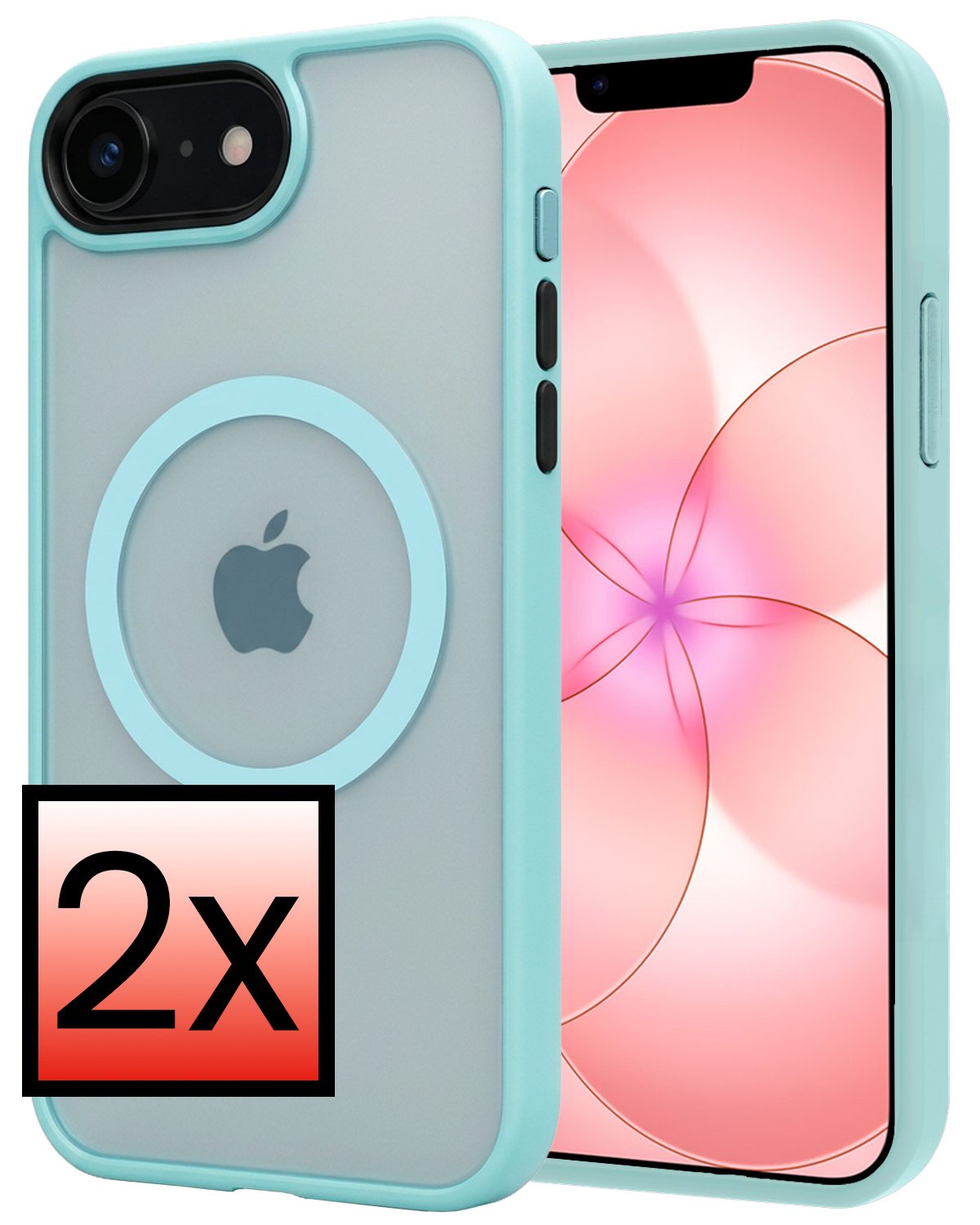 NoXx NoXx iPhone 17e Magsafe Hoesje - Lichtblauw - 2 PACK