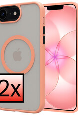 NoXx NoXx iPhone 17e Magsafe Hoesje - Perzik - 2 PACK