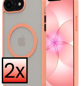 NoXx NoXx iPhone 17e Magsafe Hoesje - Perzik - 2 PACK