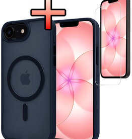 NoXx NoXx iPhone 17e Magsafe Hoesje Donkerblauw Met Screenprotector