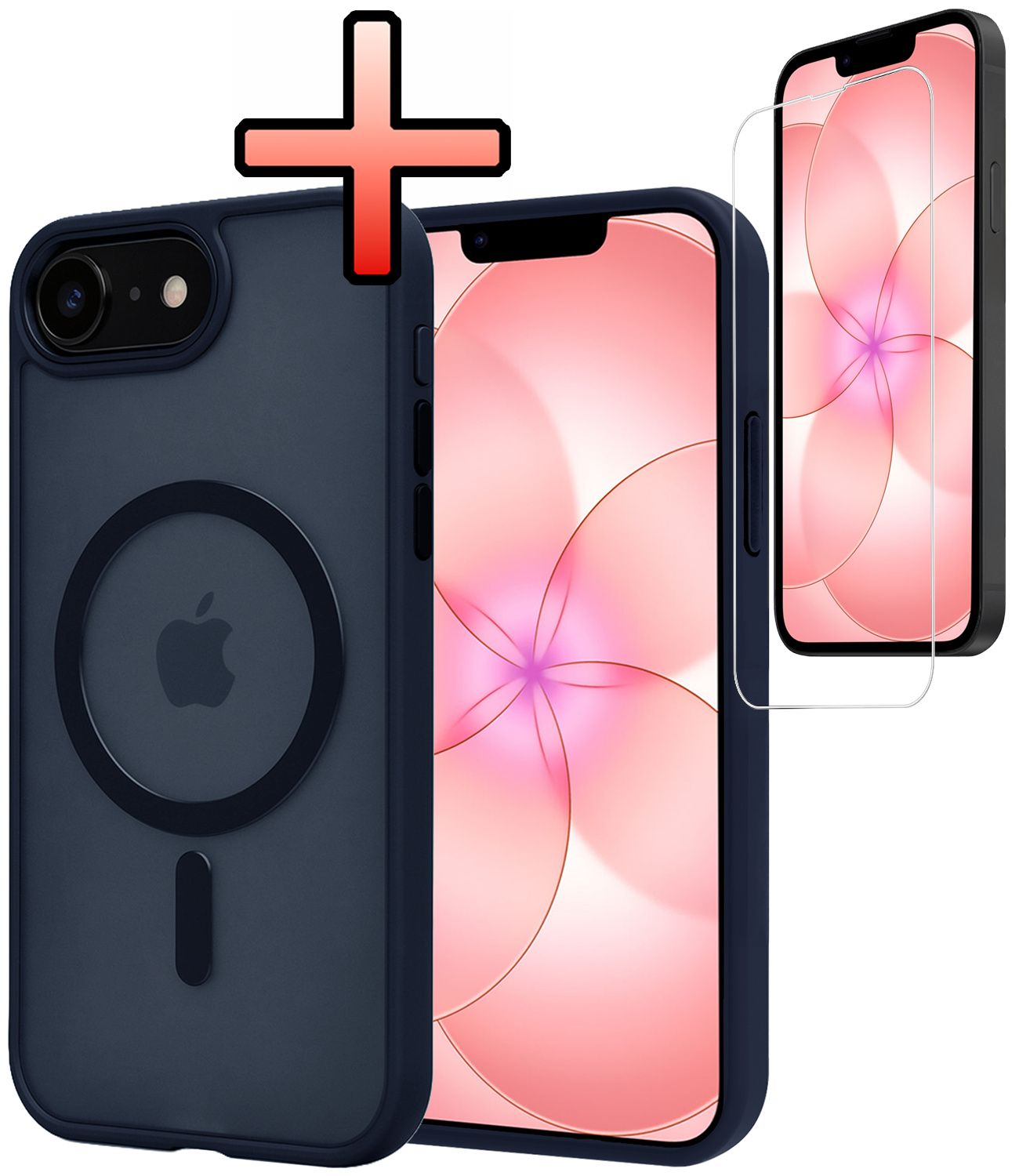 NoXx NoXx iPhone 17e Magsafe Hoesje Donkerblauw Met Screenprotector