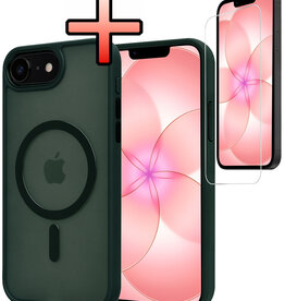 NoXx NoXx iPhone 17e Magsafe Hoesje Donkergroen Met Screenprotector