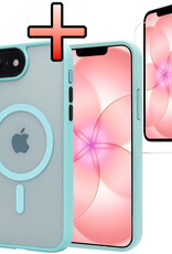 NoXx NoXx iPhone 17e Magsafe Hoesje Lichtblauw Met Screenprotector