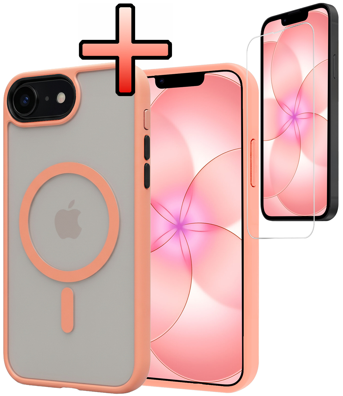 NoXx NoXx iPhone 17e Magsafe Hoesje Perzik Met Screenprotector