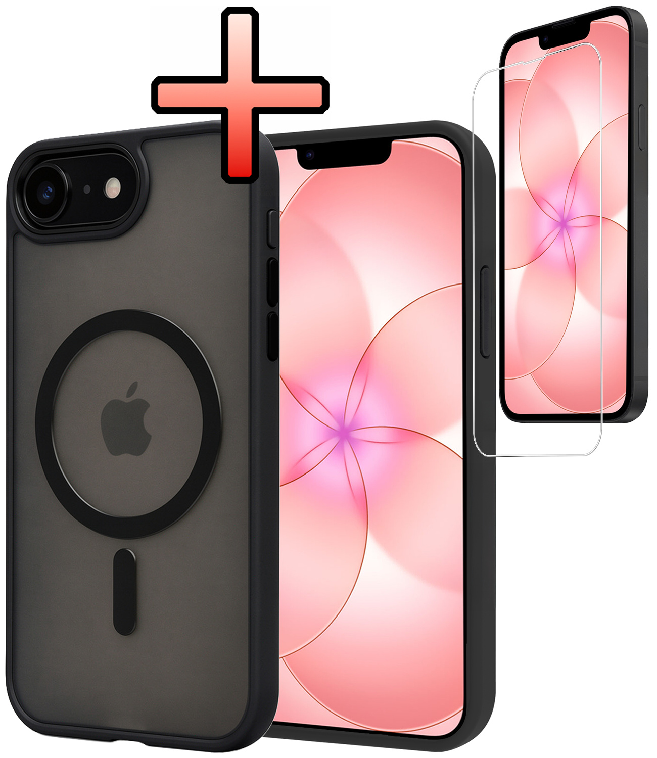 NoXx NoXx iPhone 17e Magsafe Hoesje Zwart Met Screenprotector