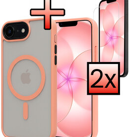 NoXx NoXx iPhone 17e Magsafe Hoesje Perzik Met 2x Screenprotector