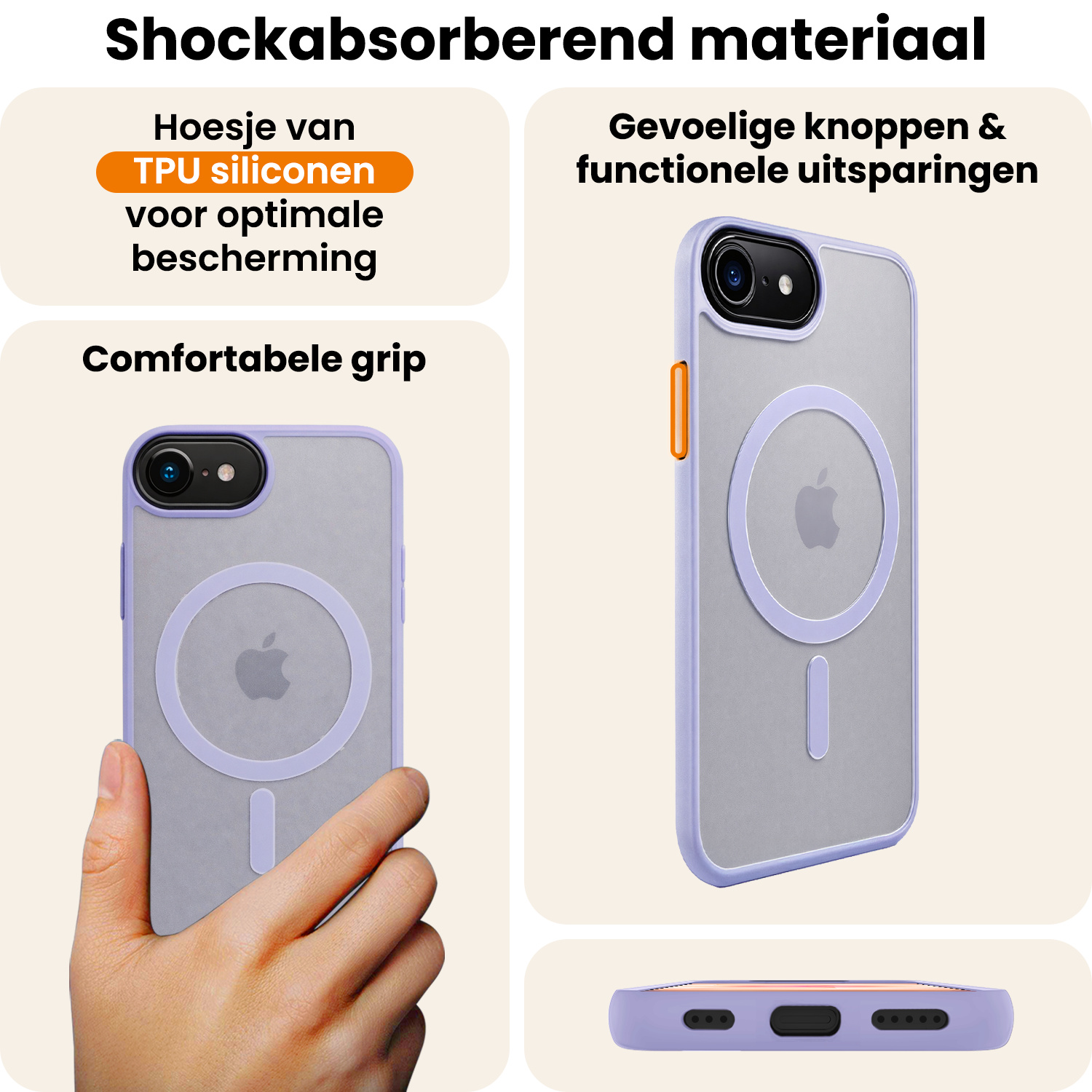 Nomfy Nomfy iPhone 17e Magsafe Hoesje - Lila