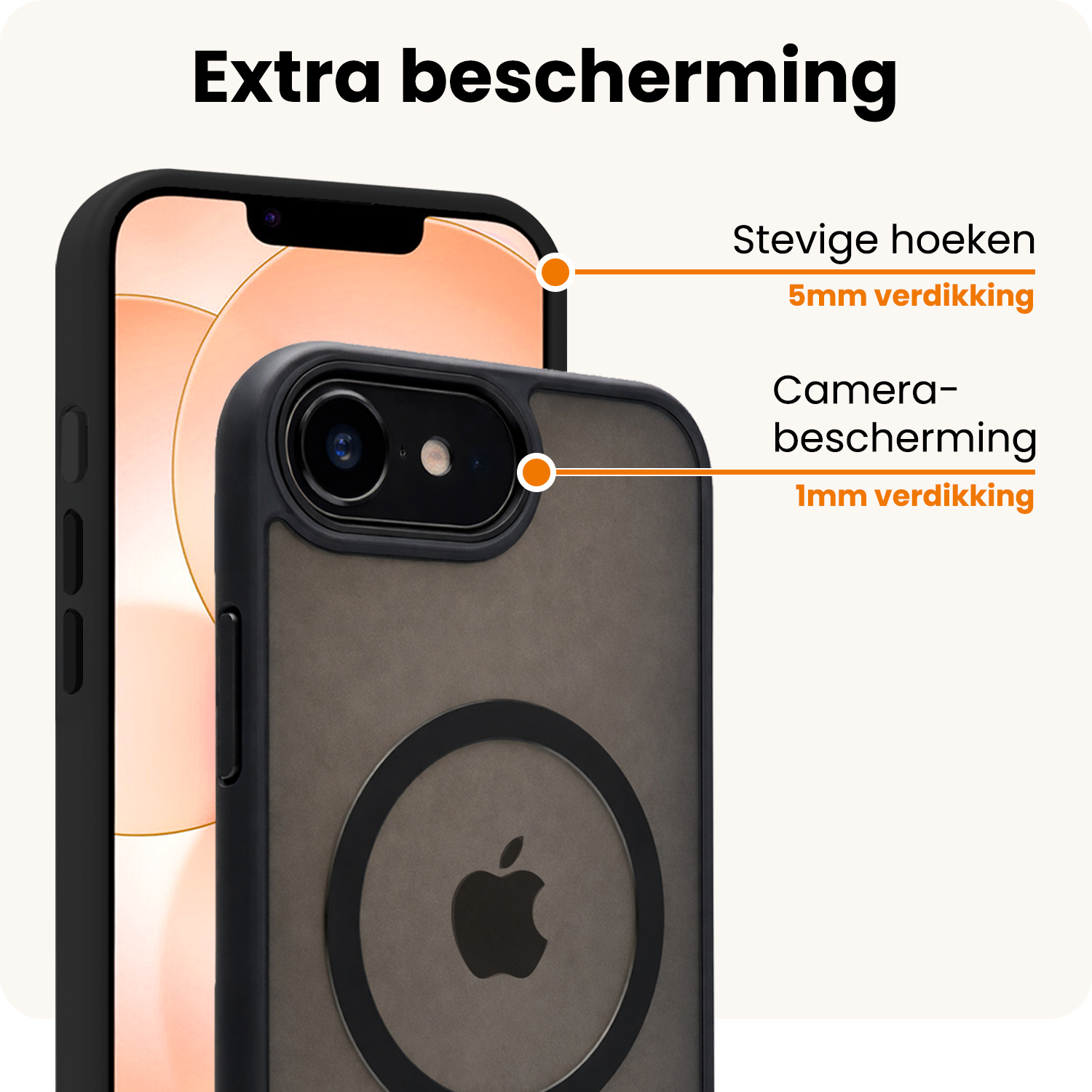 Nomfy Nomfy iPhone 17e Magsafe Hoesje - Zwart