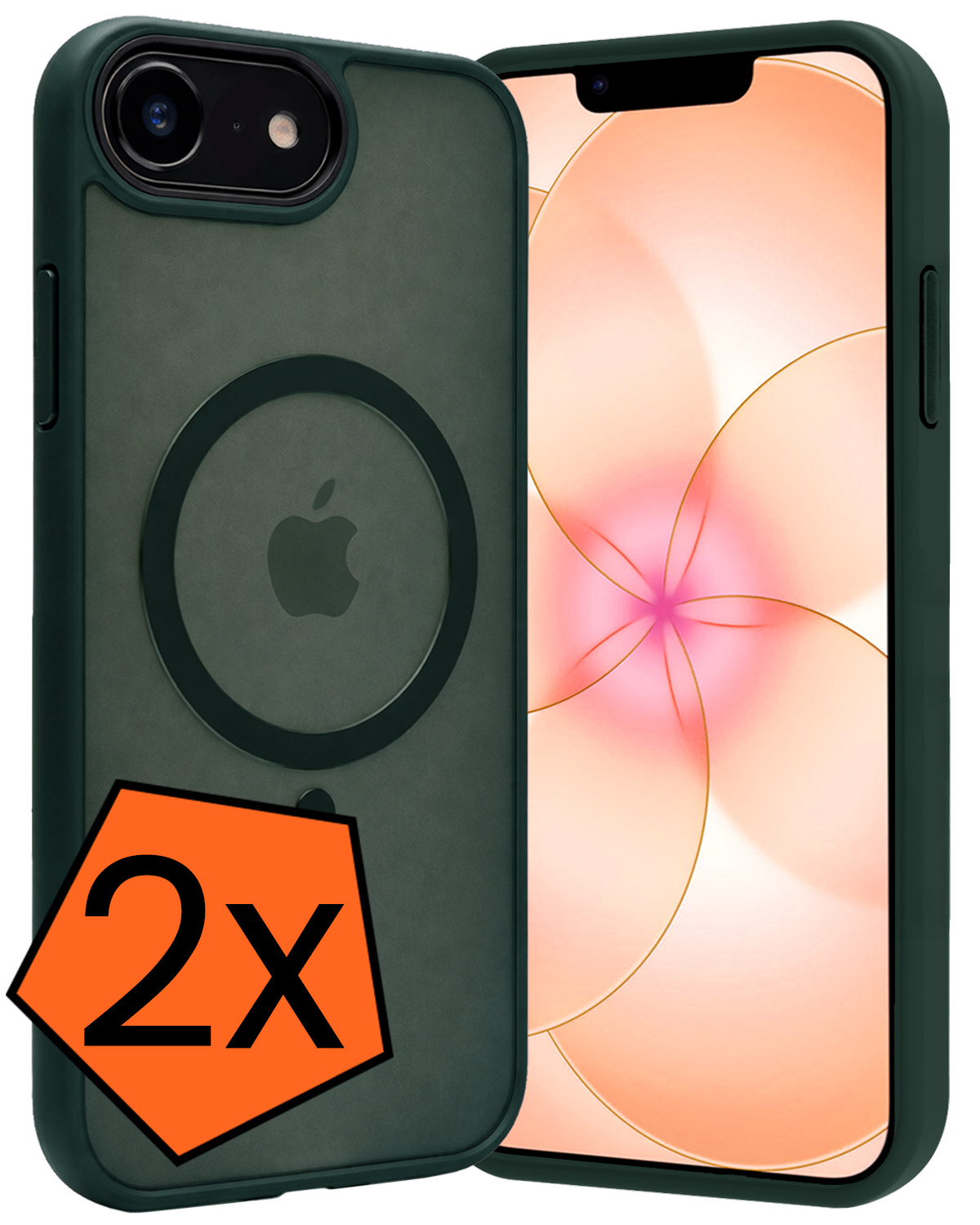 Nomfy Nomfy iPhone 17e Magsafe Hoesje - Donkergroen - 2 PACK