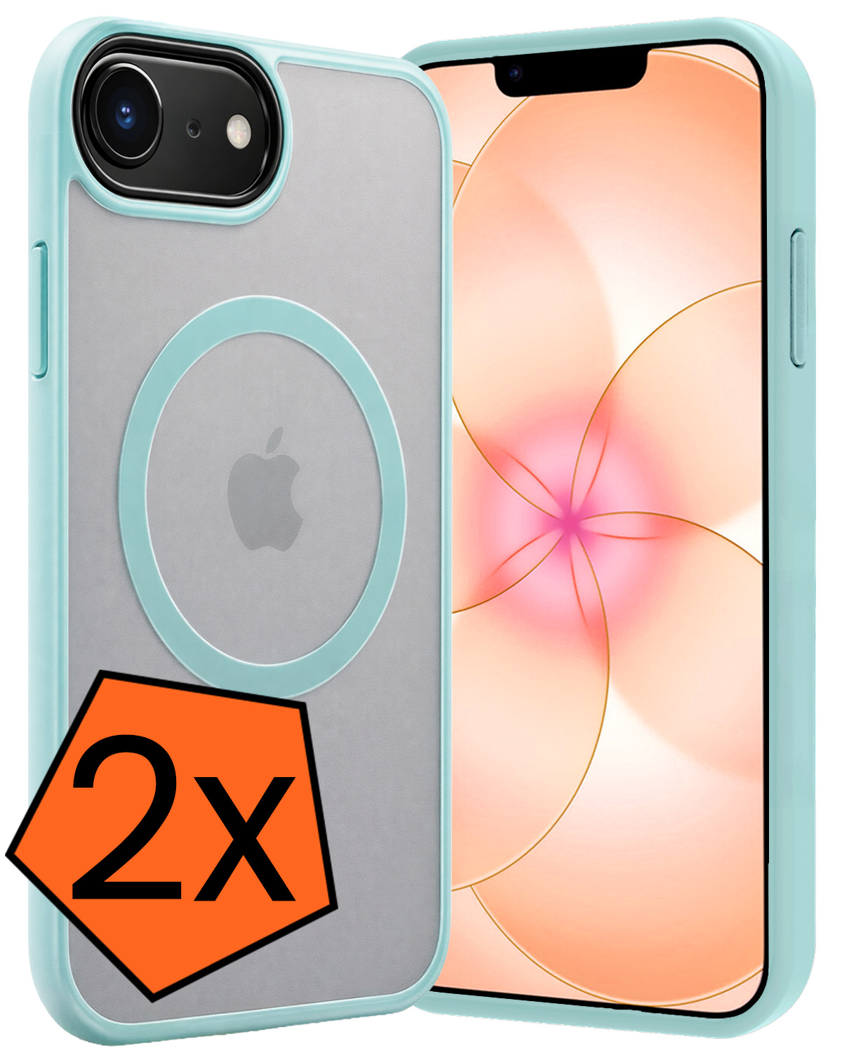 Nomfy Nomfy iPhone 17e Magsafe Hoesje - Lichtblauw - 2 PACK