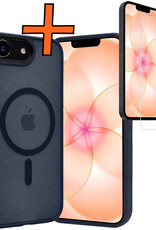Nomfy Nomfy iPhone 17e Magsafe Hoesje Donkerblauw Met Screenprotector