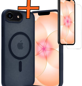 Nomfy Nomfy iPhone 17e Magsafe Hoesje Donkerblauw Met Screenprotector