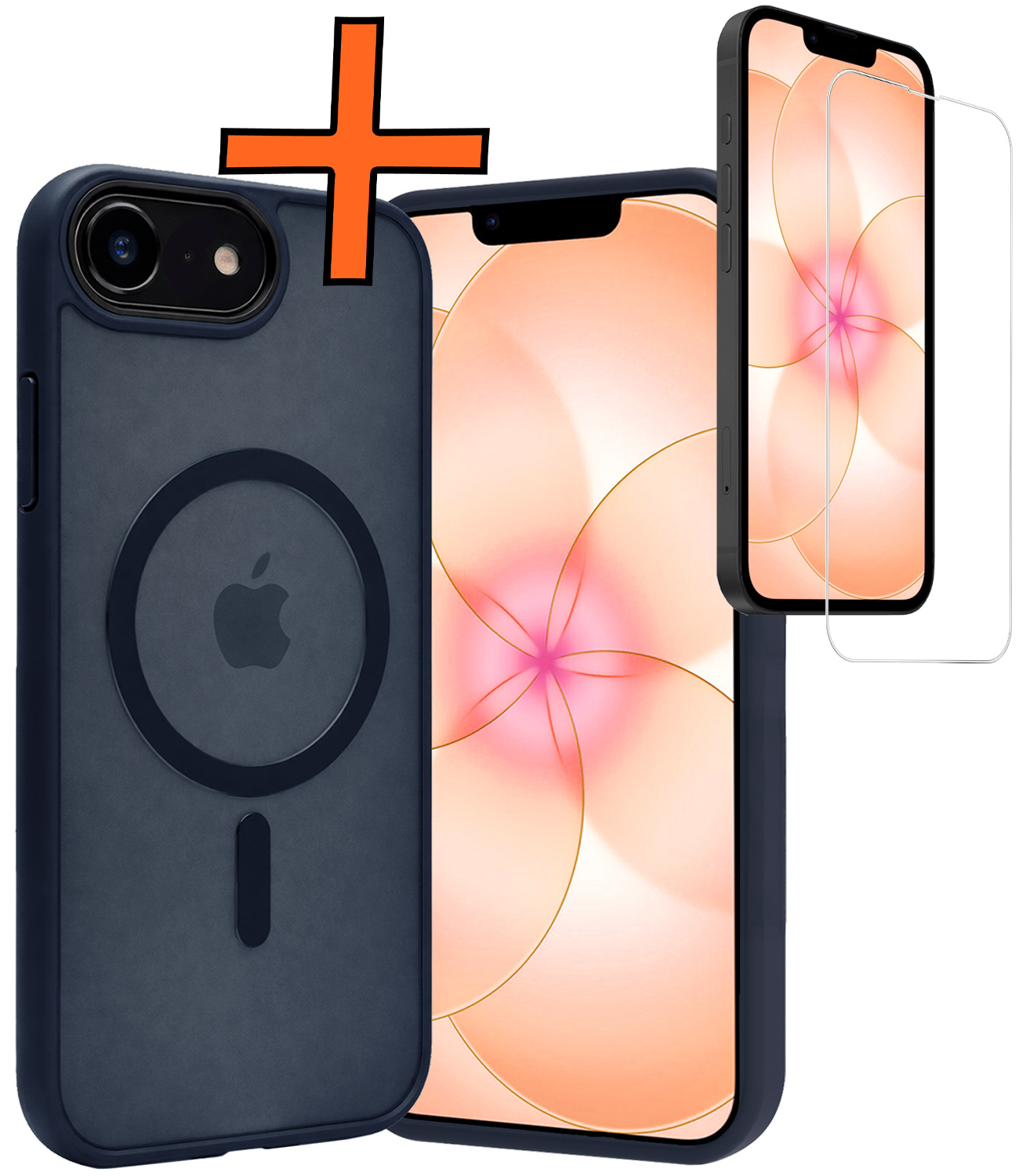 Nomfy Nomfy iPhone 17e Magsafe Hoesje Donkerblauw Met Screenprotector