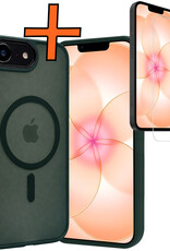 Nomfy Nomfy iPhone 17e Magsafe Hoesje Donkergroen Met Screenprotector