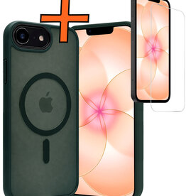 Nomfy Nomfy iPhone 17e Magsafe Hoesje Donkergroen Met Screenprotector