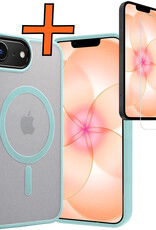 Nomfy Nomfy iPhone 17e Magsafe Hoesje Lichtblauw Met Screenprotector