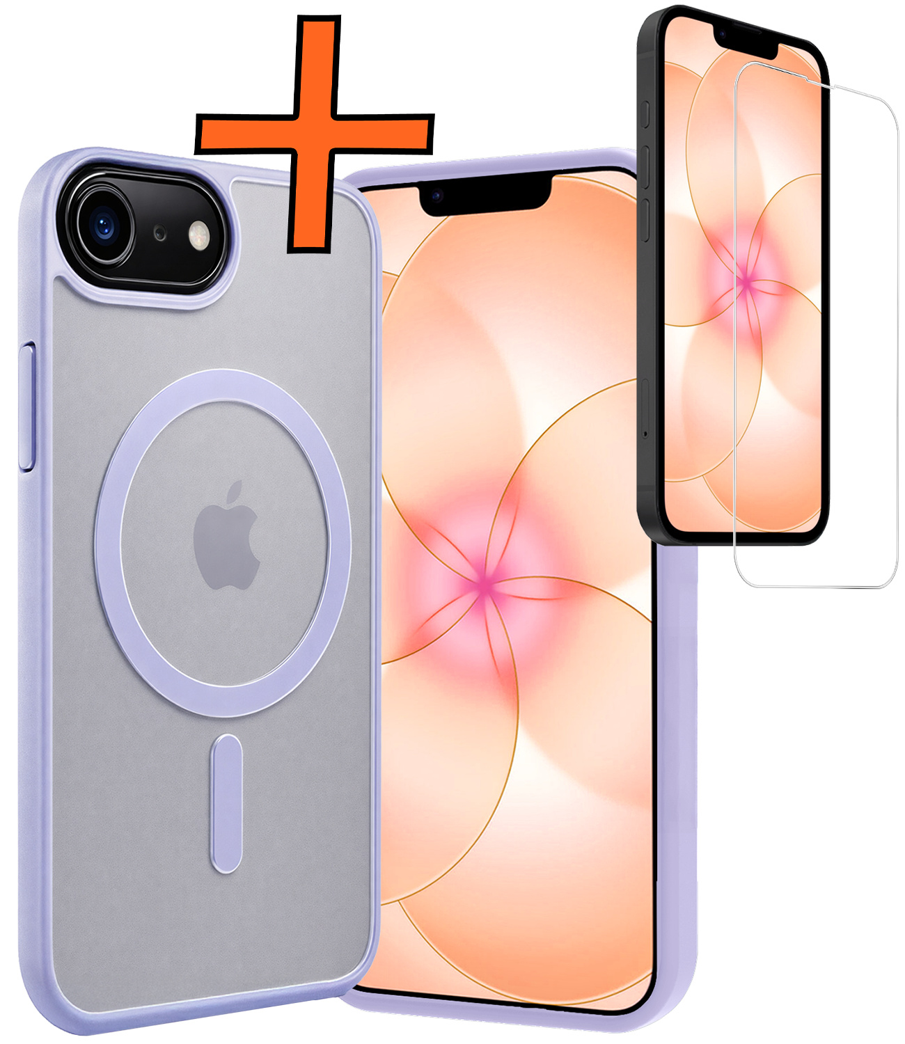 Nomfy Nomfy iPhone 17e Magsafe Hoesje Lila Met Screenprotector