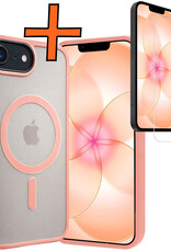 Nomfy Nomfy iPhone 17e Magsafe Hoesje Perzik Met Screenprotector