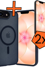 Nomfy Nomfy iPhone 17e Magsafe Hoesje Donkerblauw Met 2x Screenprotector