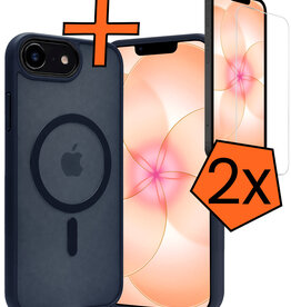 Nomfy Nomfy iPhone 17e Magsafe Hoesje Donkerblauw Met 2x Screenprotector