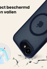Nomfy Nomfy iPhone 17e Magsafe Hoesje Donkerblauw Met 2x Screenprotector