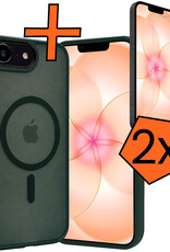 Nomfy Nomfy iPhone 17e Magsafe Hoesje Donkergroen Met 2x Screenprotector