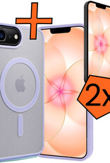 Nomfy Nomfy iPhone 17e Magsafe Hoesje Lila Met 2x Screenprotector