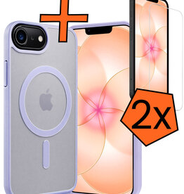 Nomfy Nomfy iPhone 17e Magsafe Hoesje Lila Met 2x Screenprotector
