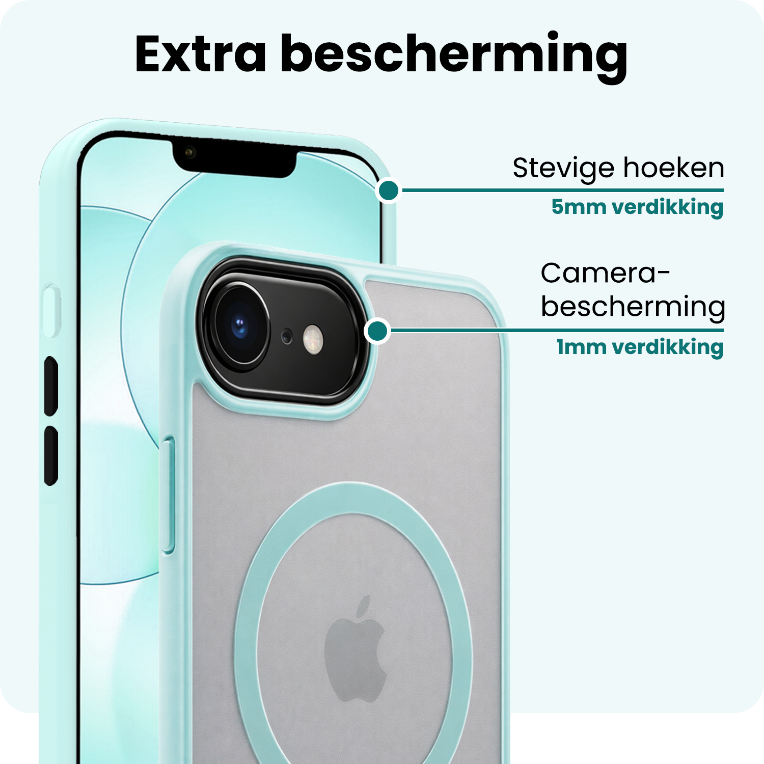 Forterra Forterra iPhone 17e Magsafe Hoesje - Lichtblauw