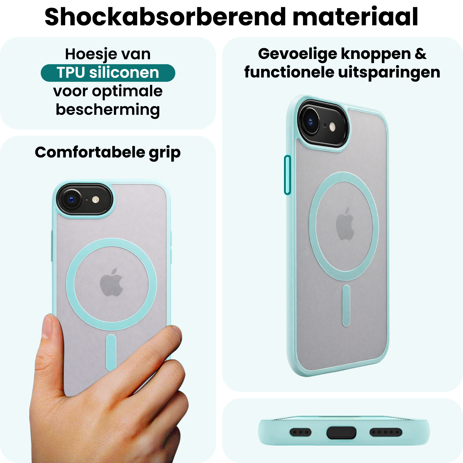 Forterra Forterra iPhone 17e Magsafe Hoesje - Lichtblauw