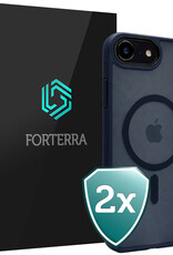 Forterra Forterra iPhone 17e Magsafe Hoesje - Donkerblauw - 2 PACK