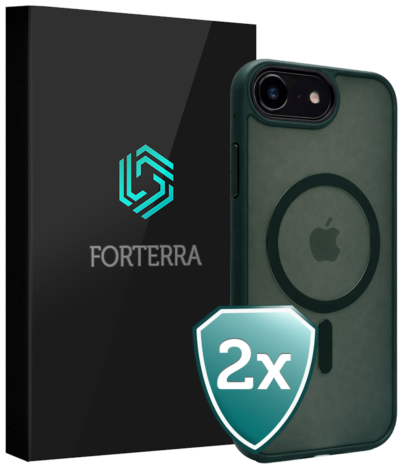 Forterra Forterra iPhone 17e Magsafe Hoesje - Donkergroen - 2 PACK